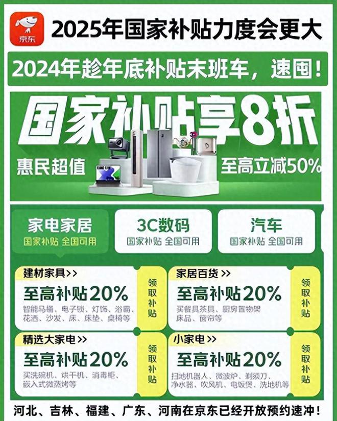 首批12个省份享受补贴 一级能效补贴20% 二级能效15%米乐体育M6直播平台国补政策2025年1月7日最新消息：(图2)